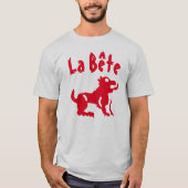 文字のLaのbêteを持つ獣 Tシャツ (正面)