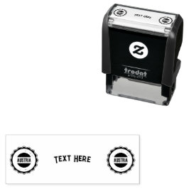 文字はこちらカスタムロゴOffice Business Label Rubber セルフインキングスタンプ