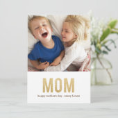 文字はっきりした母の日の写真カード カード (スタンド正面)