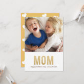 文字はっきりした母の日の写真カード カード (正面/裏面インサイチュ)