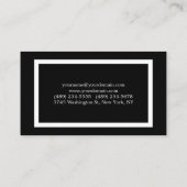 文字はっきりした白黒オレンジスタイリッシュプロフェッショナル 名刺 (裏面)