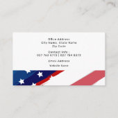 文字はっきりした米国国旗の選挙運動の名刺 名刺 (裏面)