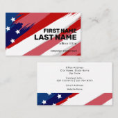 文字はっきりした米国国旗の選挙運動の名刺 名刺 (正面/裏面)