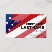 文字はっきりした米国国旗の選挙運動の名刺 名刺 (正面)