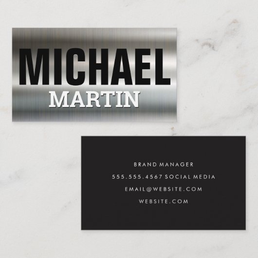 文字はっきりした |金属 名刺 (正面/裏面)