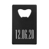 文字はっきりした"Groomsman"カスタムウェディングパーティー クレジットカード栓抜き (裏面)