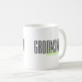 文字はっきりした"Groomsman"カスタムウェディングパーティー コーヒーマグカップ (正面右)