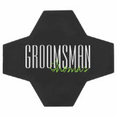 文字はっきりした"Groomsman"カスタムウェディングパーティー サッカーボール (フラット)