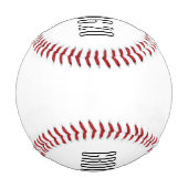 文字はっきりした"Groomsman"カスタムウェディングパーティー 野球ボール (裏面)