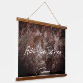 文字またはカスタム引用文自然の追加 吊り下げ型タペストリー (傾斜あり)