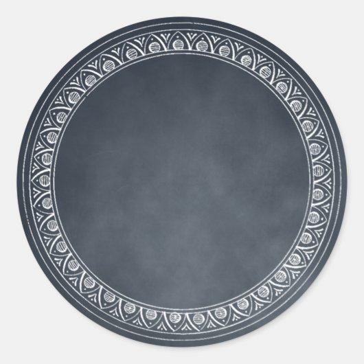 文字またはモノグラムChalkboardのステッカスタムカーの追加 ラウンドシール (正面)