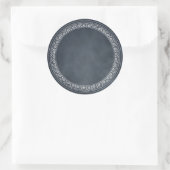 文字またはモノグラムChalkboardのステッカスタムカーの追加 ラウンドシール (バッグ)