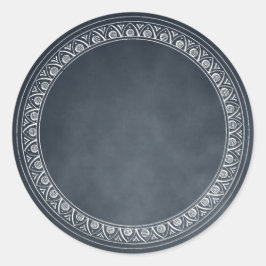 文字またはモノグラムChalkboardのステッカスタムカーの追加 ラウンドシール