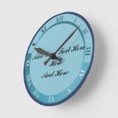 文字をここに加えて下さい ラウンド壁時計 (傾斜)