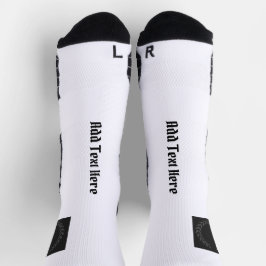 文字をここに追加Printed Crown Leaf Image Crew クール ソックス