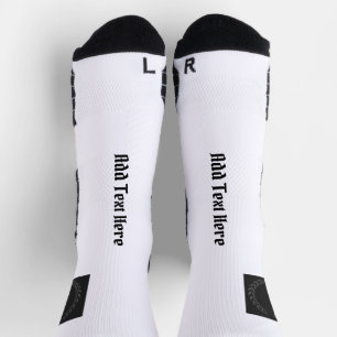 文字をここに追加Printed Crown Leaf Image Crew クール ソックス