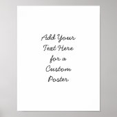 文字をカスタム追加ミニマルする ポスター (正面)