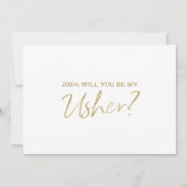 "文字を入れられた私の案内係" |の金ゴールド手です 招待状 (正面)