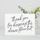 "文字を入れられるシックな手は" DJのミュージシャン、バンド感謝していしています サンキューカード (スタンド正面)