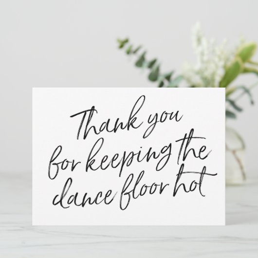 "文字を入れられるシックな手は" DJのミュージシャン、バンド感謝していしています サンキューカード (スタンド正面)