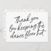 "文字を入れられるシックな手は" DJのミュージシャン、バンド感謝していしています サンキューカード (正面/裏面)