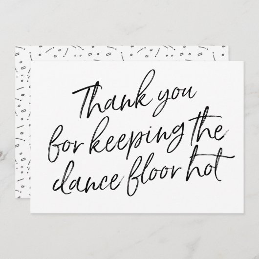 "文字を入れられるシックな手は" DJのミュージシャン、バンド感謝していしています サンキューカード (正面/裏面)