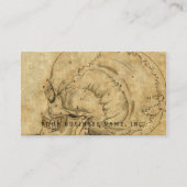 文字を入れられるヴィンテージのスカルのプロフィールの刻むこと 名刺 (正面)