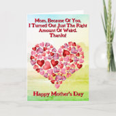 文字を変えて、私は右に出た風変わり カード (正面)