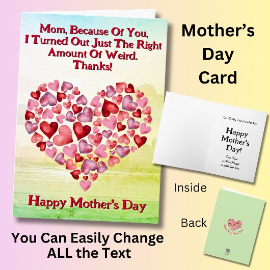 文字を変えて、私は右に出た風変わり カード