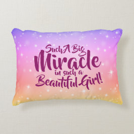 文字を変えることができる大きな奇跡の美しい少女 アクセントクッション