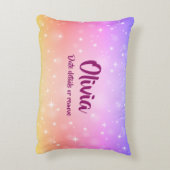 文字を変えることができる大きな奇跡の美しい少女 アクセントクッション (裏面(縦))