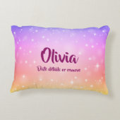 文字を変えることができる大きな奇跡の美しい少女 アクセントクッション (裏面)