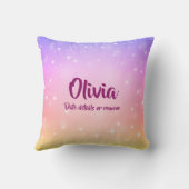 文字を変えることができる大きな奇跡の美しい少女 クッション (裏面)