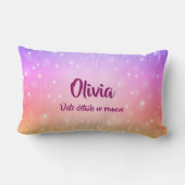 文字を変えることができる大きな奇跡の美しい少女 ランバークッション (裏面)