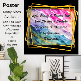文字を変える事が出来る、ライフのキャンバス色彩の鮮やかは ポスター