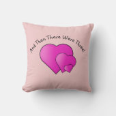 文字を変えろ3人！マウヴハート クッション (正面)