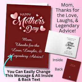 文字を変感謝していえ、愛のために、笑い&アドバイス カード