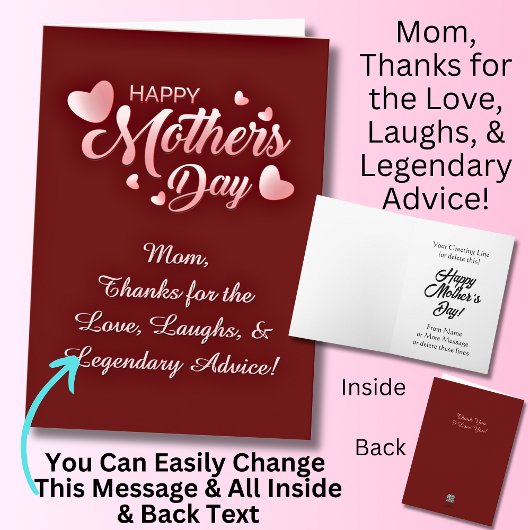 文字を変感謝していえ、愛のために、笑い&アドバイス カード