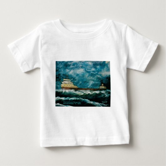 文字を持つエドマンドFitsgerald 1996年 ベビーTシャツ (正面)