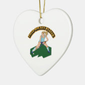 文字を持つフィールドホッケープレーヤー セラミックオーナメント (左)