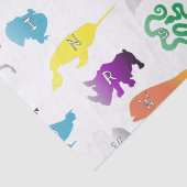 文字を持つ動物。子供のアルファベットかわいい 薄葉紙 (詳細)