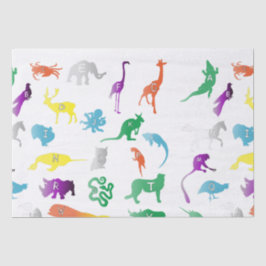 文字を持つ動物。子供のアルファベットかわいい 薄葉紙