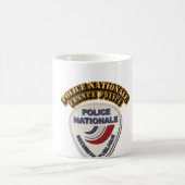 文字を持つ警察のNationaleフランスの警察 コーヒーマグカップ (中央)