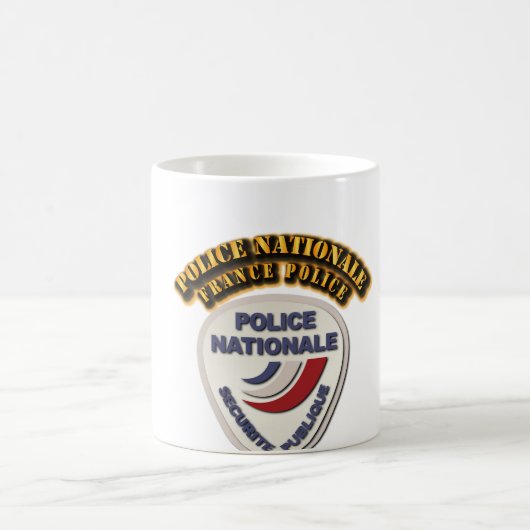 文字を持つ警察のNationaleフランスの警察 コーヒーマグカップ (中央)