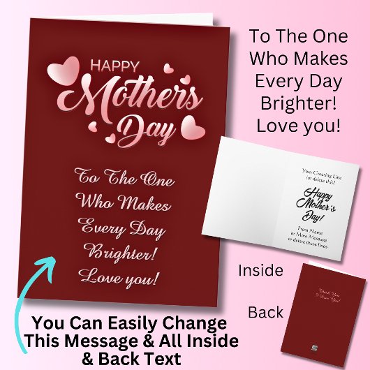 文字を日々明るくする人に変える カード