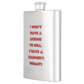 文字を殺す免許証 フラスク (左)