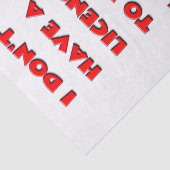 文字を殺す免許証 薄葉紙 (詳細)