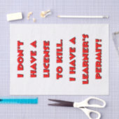 文字を殺す免許証 薄葉紙 (クラフト)