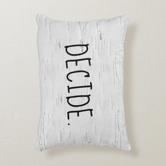 文字を決定樺の木ツリーアクセント枕 アクセントクッション (正面(垂直))