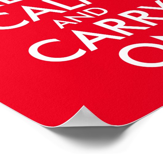 文字を編集して独自のKeep Calm and Carry On ポスター (角)